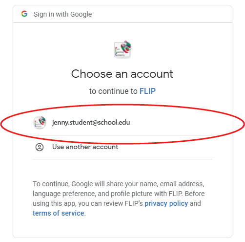 Choose an account